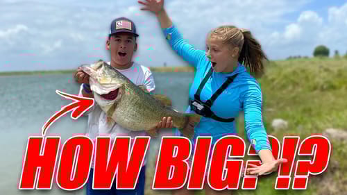 CAUGHT THE BIGGEST BASS IN THE LAKE