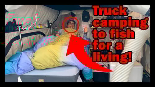 See how an angler lives in his truck to pursue his dream of pro fishing in America