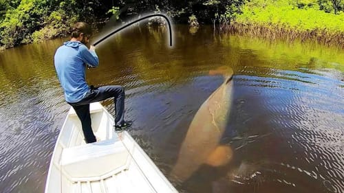 300 Lb MONSTER in a HIDDEN LAGOON!! (INSANE)
