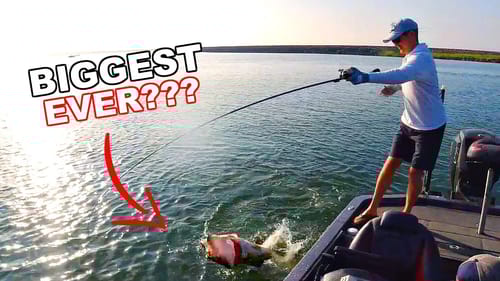 HIS BIGGEST BASS EVER??? --INSANE Catch!!