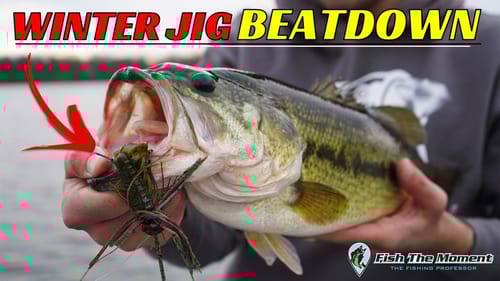 Catching Bass On Every Cast With Football Jigs In the Winter | #Catch15
