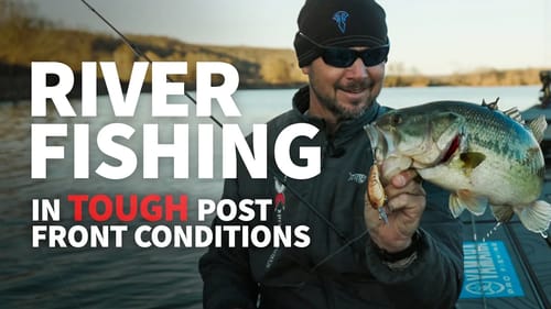 River Fishing after COLD FRONTS! (How to Catch Bass in Tough Conditions)