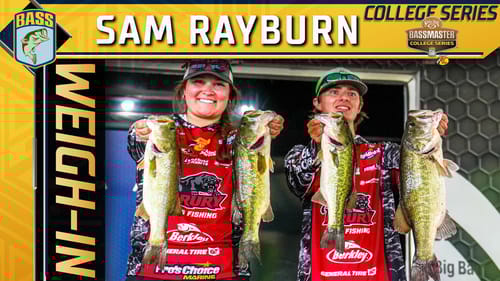 COLLEGE: Day 1 + 2 weigh-ins at Sam Rayburn