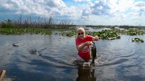 I Jumped in ALLIGATOR INFESTED Water for a BASS!