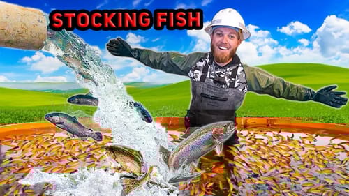 WORKING at the FISH HATCHERY FOR A DAY! ( STOCKING FISH )