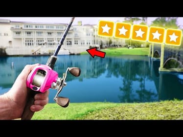 Fishing $30,000,000 Hotel Lake w/ BIG FISH