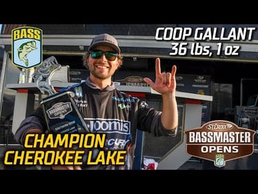 Coop Gallant wins Bassmaster Open at Cherokee Lake (36 pounds, 1 ounce)