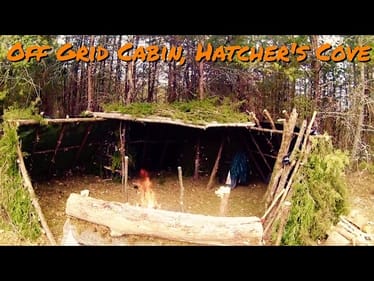 Overnight Stay at bush craft Camp pt 2, Building Roof and Cooking Chicken Over the Fire