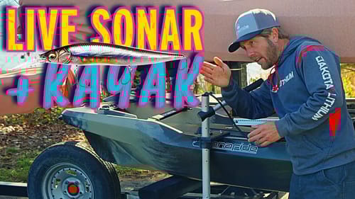 Forward-Facing Sonar on a Kayak?!? [Bassmaster AOY's LiveScope Jerkbait Bass Fishing Secret Tips]