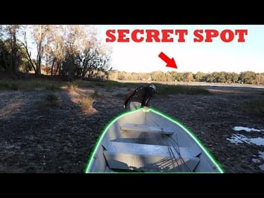 Dragging a Jon Boat to a SECRET DRIED up LAKE!