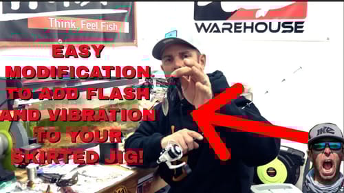 EASY MODIFICATION to ADD FLASH and VIBRATION to a SKIRTED JIG!