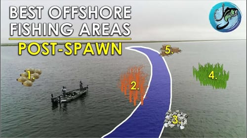 Best Offshore Bass Fishing Areas for Post Spawn Bass