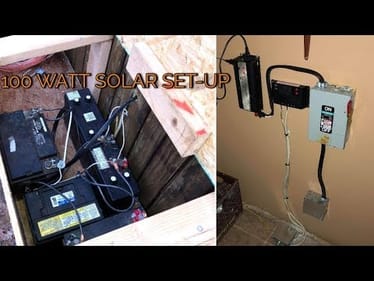 OUR HARBOR FREIGHT 100 Watt Solar SYSTEM  ||OFF GRID CABIN||