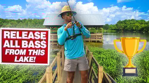 TROPHY BASS Fishing At 2 Trophy Ponds For BIG Bass