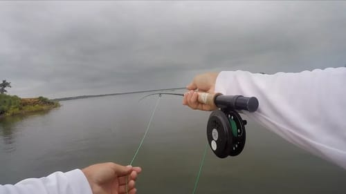 Fishing in Front Hurricane Harvey - AMAZING Bass Feeding!