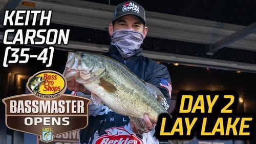 Keith Carson leads Day 2 with 35 pounds, 4 ounces at Lay Lake (Bassmaster Eastern Open)