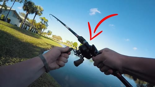 UPSIDE DOWN Baitcaster Fishing CHALLENGE! (VERY HARD)