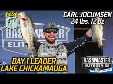 Carl Jocumsen leads Day 1 at Lake Chickamauga with 24 pounds, 12 ounces (Bassmaster Elite Series)