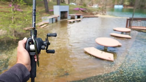 Catching BIG Bass While Fishing FLOODED Lake