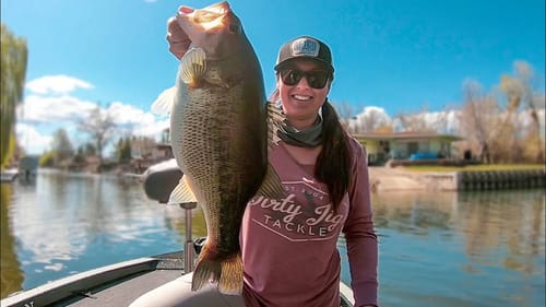 Girl Fishing: Spring Jerkbait and Swimbait Fishing For Bass!