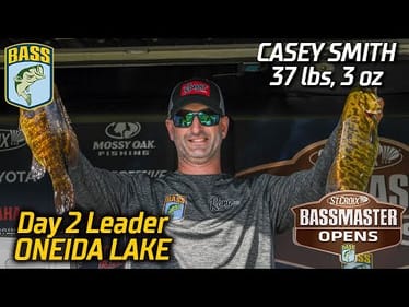 Casey Smith leads Day 2 of Bassmaster Open at Oneida Lake (37 pounds, 3 ounces)
