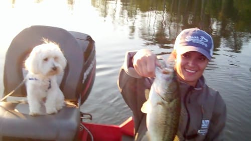 Bass Fishing with Liz at Dreamstrike Lake.