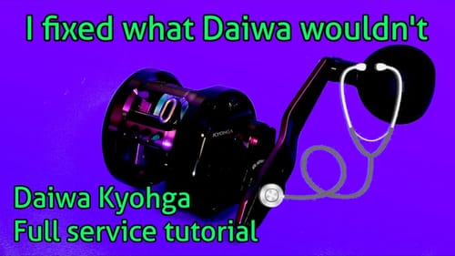 Daiwa Kyohga Full Start to finish Service tutorial.  Daiwa USA will not service this reel.