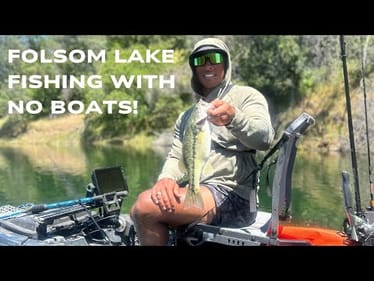 NO BOATS CHANGED FISHING ON THIS LAKE FOR THE BETTER-FOLSOM LAKE, CALIFORNIA BASS FISHING #fishing