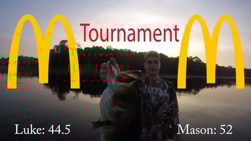 McDonalds Bass Fishing Challenge. 9lb Bass!