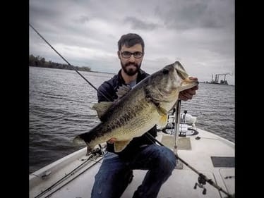 SPAWNING BASS FISHING FROM POWER PLANT LAKE.