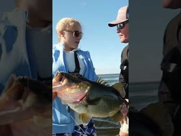 GIANT Florida Bass with Hilary! #shorts