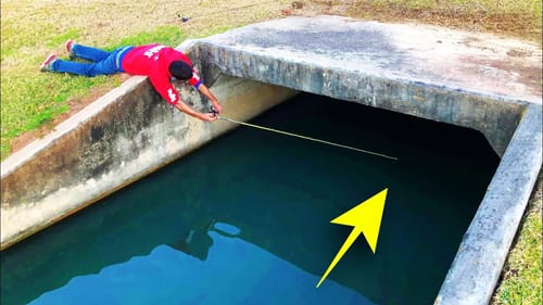 MASSIVE FISH from a DARK CITY TUNNEL!!  (UNEXPECTED)