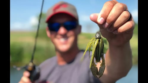 50 Bass JIG Challenge! Fishing Grass & Trees