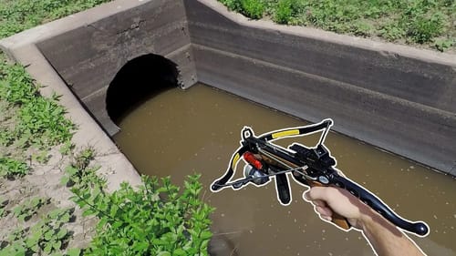 TINY CROSSBOW Fishing in a CREEK!!! (BIG FISH)