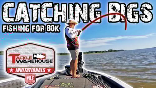 Bass Fishing For $80,000 (Day 2) Lake Eufaula! PRO MLF TOURNAMENT! (Bluetti AC200L Review)