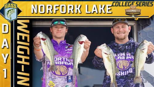 Weigh-in: Day 1 at Norfork Lake (2022 Bassmaster College Series)