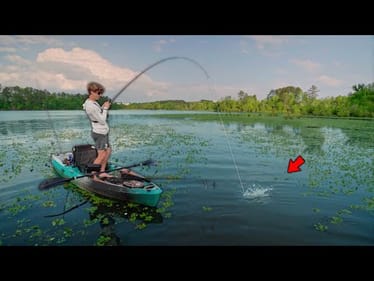 Frog Fishing For MEAN BASS In The JUNGLE! (Kayak fishing)