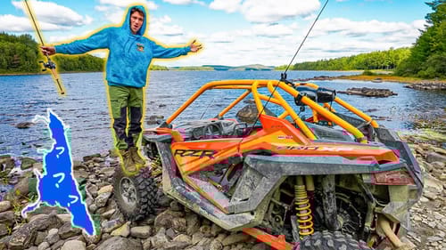We FOUND a HIDDEN LAKE Loaded With FISH!! (RZR BACKWOODS Mission)