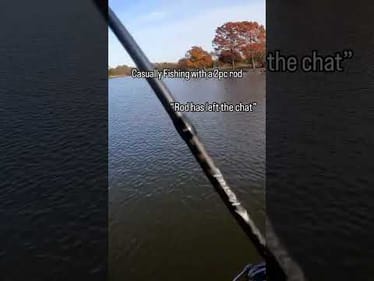 POV: you go fishing with a two-piece rod #Fishing ￼