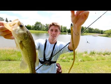 Fishing BIG Worms for Pond Bass
