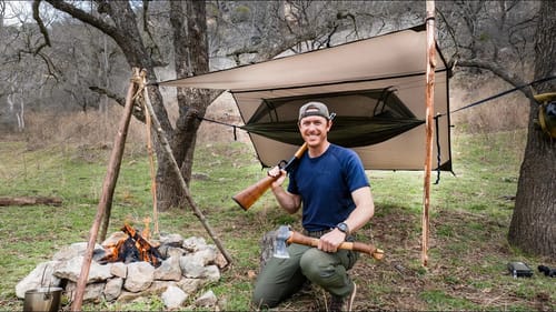 Building a Hunting Camp in the Woods