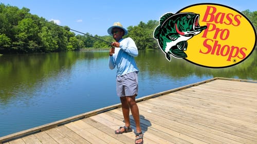 Fishing A PRIVATE STOCKED Pond With A $50 BASS PRO SHOPS Budget