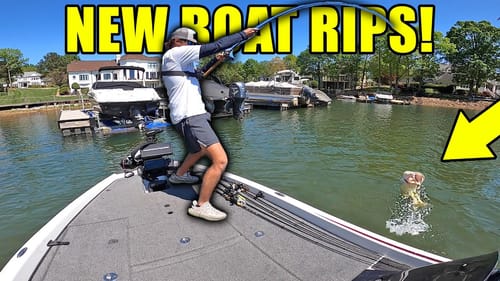 Ripping in The NEW BOAT at a NEW LAKE!
