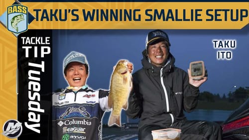 Taku Ito's winning smallmouth setup at the St. Lawrence River