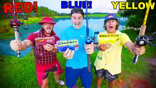 1v1v1 RED VS BLUE VS YELLOW Fishing Challenge (Loser Get's Tattoo!)