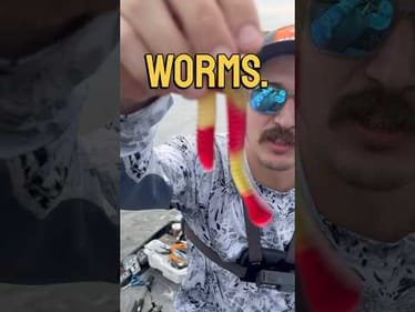 Fishing with Gummy Worms 🪱 #fishing