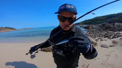 He is using a Magic fishing lure