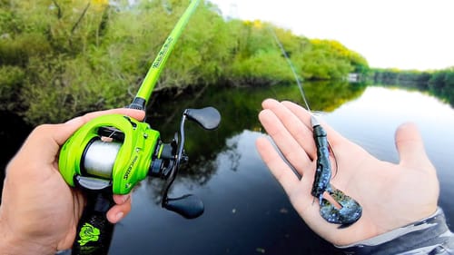Catching GIANT Bass in FLOODED River (Fall Fishing)