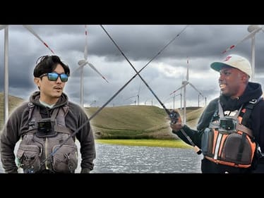 Fishing mysterious pond in the hillside