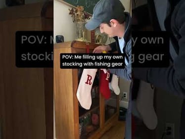 When you put fishing gear in your stocking when your wife’s not home #Fishing